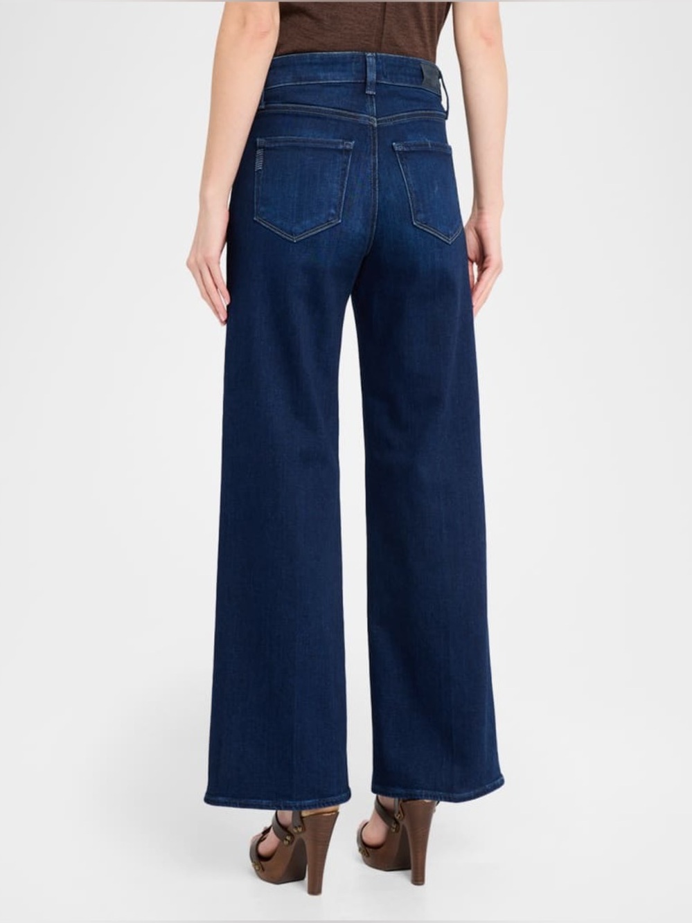 PAIGE Anessa 31" Wide-Leg Jeans in Duke of Yo Dark Wash. Size 29 - Picture 3 of 9